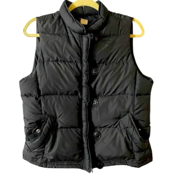 EUC J. Crew Puffer Vest, Black, Down filled,Fully Lined, Minimalist,Sz L,Unisex - Picture 2 of 15